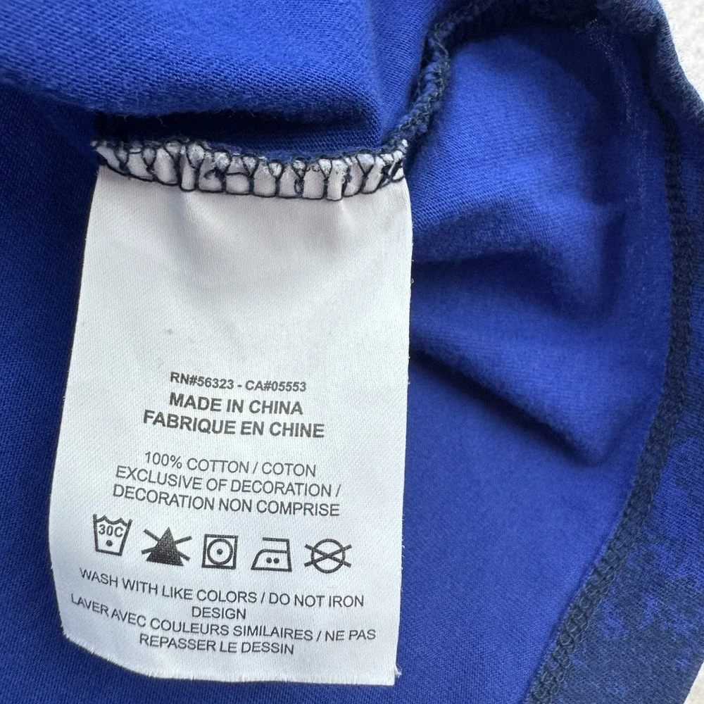 Michigan Embroidered Nike Tee Shirt Men XL Blue Camo Long Sleeve Crewneck